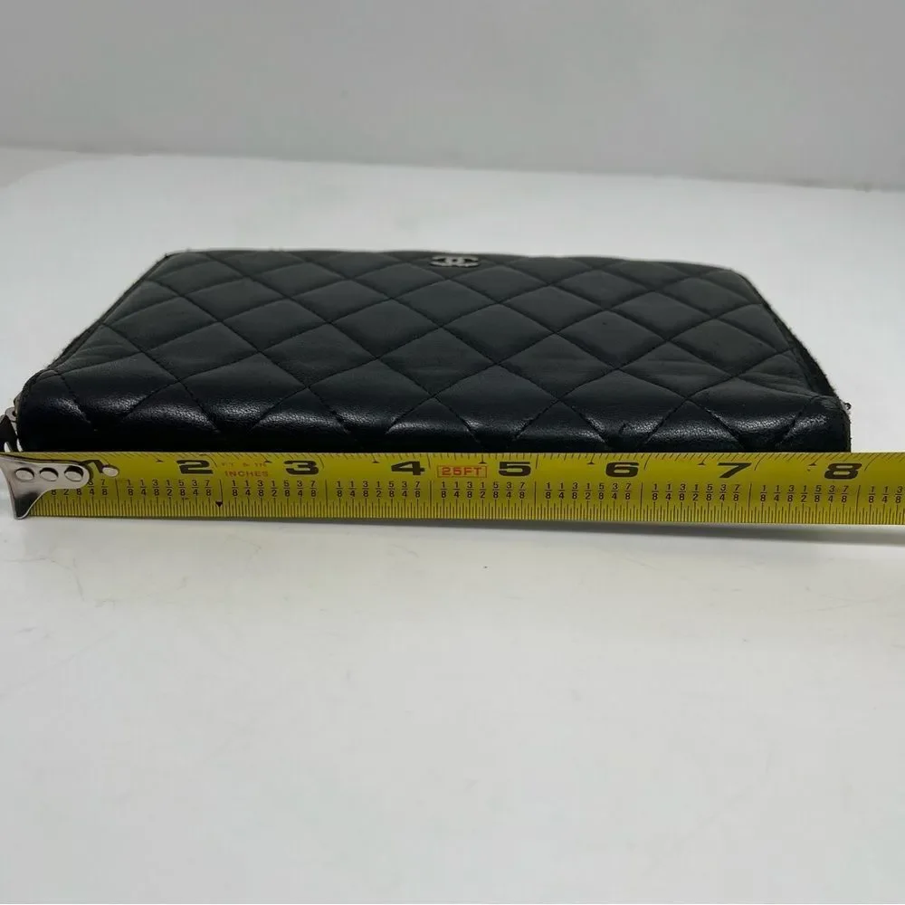 CHANEL Classic Zip Around Wallet Black Quilted lamb skin - Picture 14 of 15
